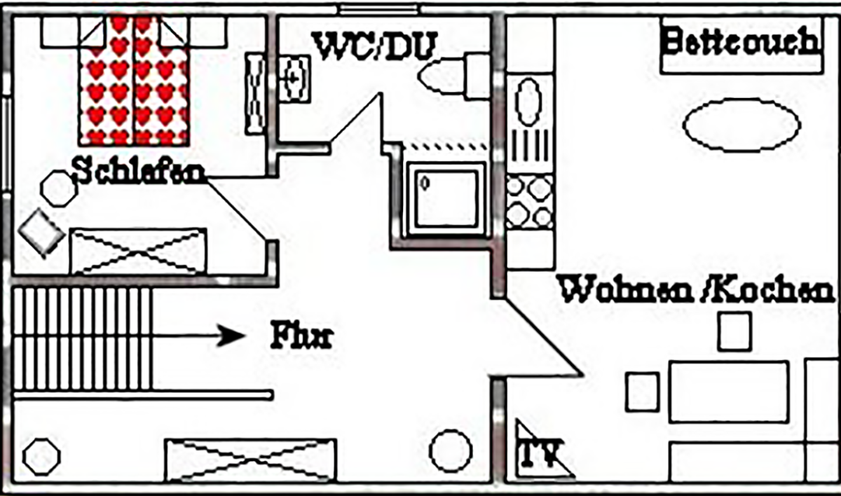 Grundriss Ferienwohnung 1