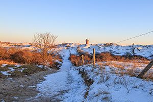 Wasserturm im Schnee